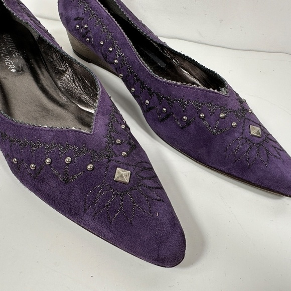 Donald J. Pliner Starr Slip On Purple Suede Pump Women’s Size 10 M - Picture 6 of 14